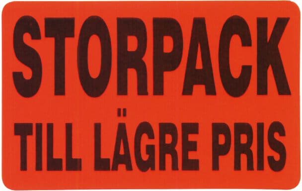 30x50 Storpack till lägre pris – Prismärkning från Butiksprofil