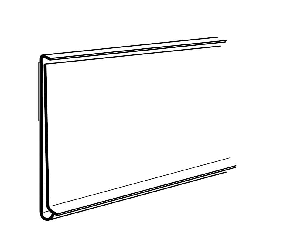 Hyllkantslist AL, 60mm, 50/frp – Skyltmaterial från Butiksprofil