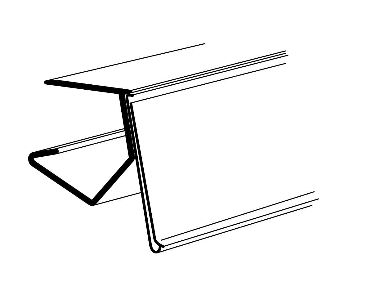 Hyllkantslist GAL 39x895mm, 25/frp – Skyltmaterial från Butiksprofil