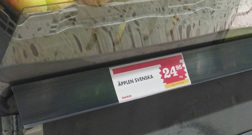 Prismärkningsskena, 120cm med 76mm hyllkantslist – Skyltmaterial från Butiksprofil