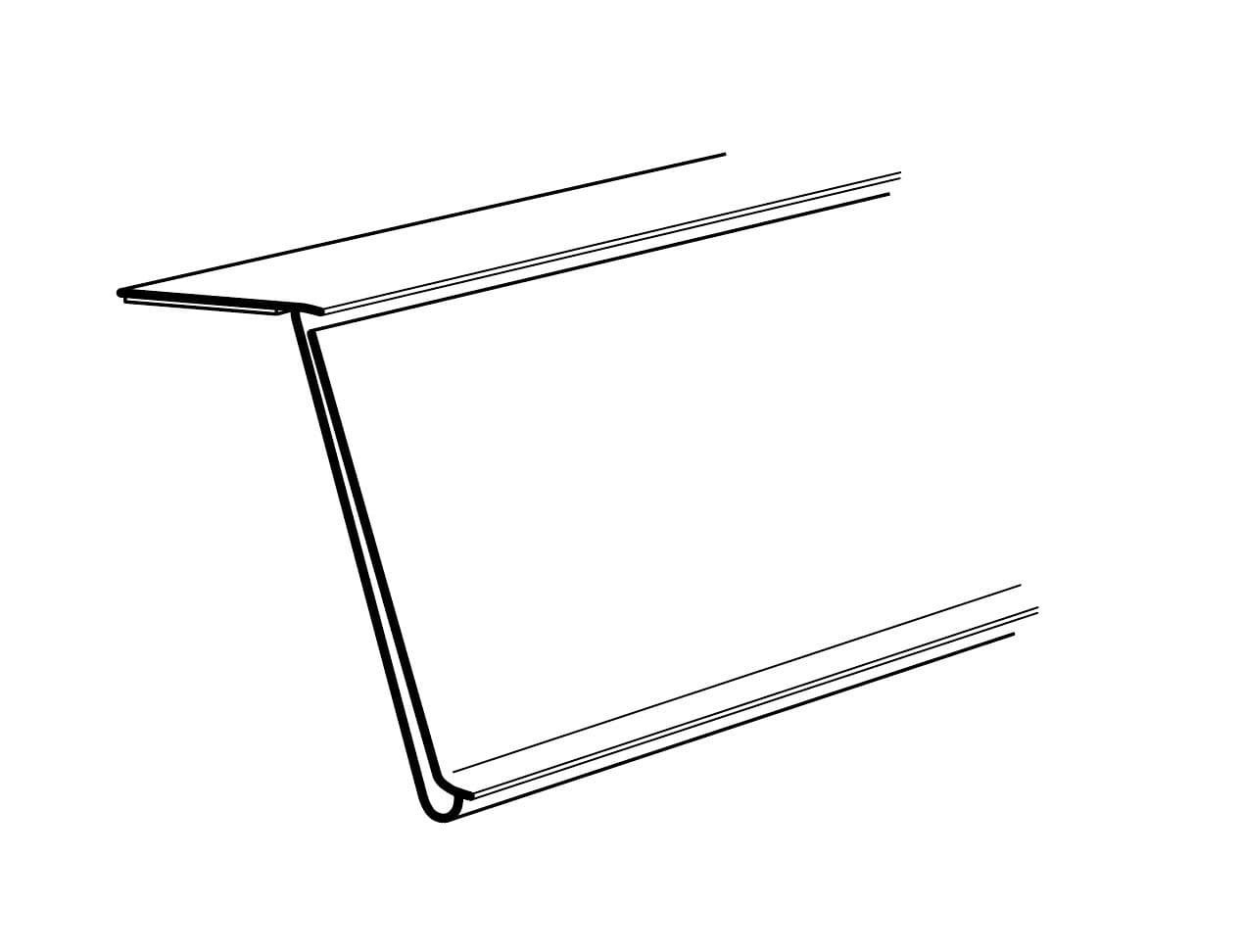 Hyllkantslist SHE 30mm, 50/frp – Skyltmaterial från Butiksprofil