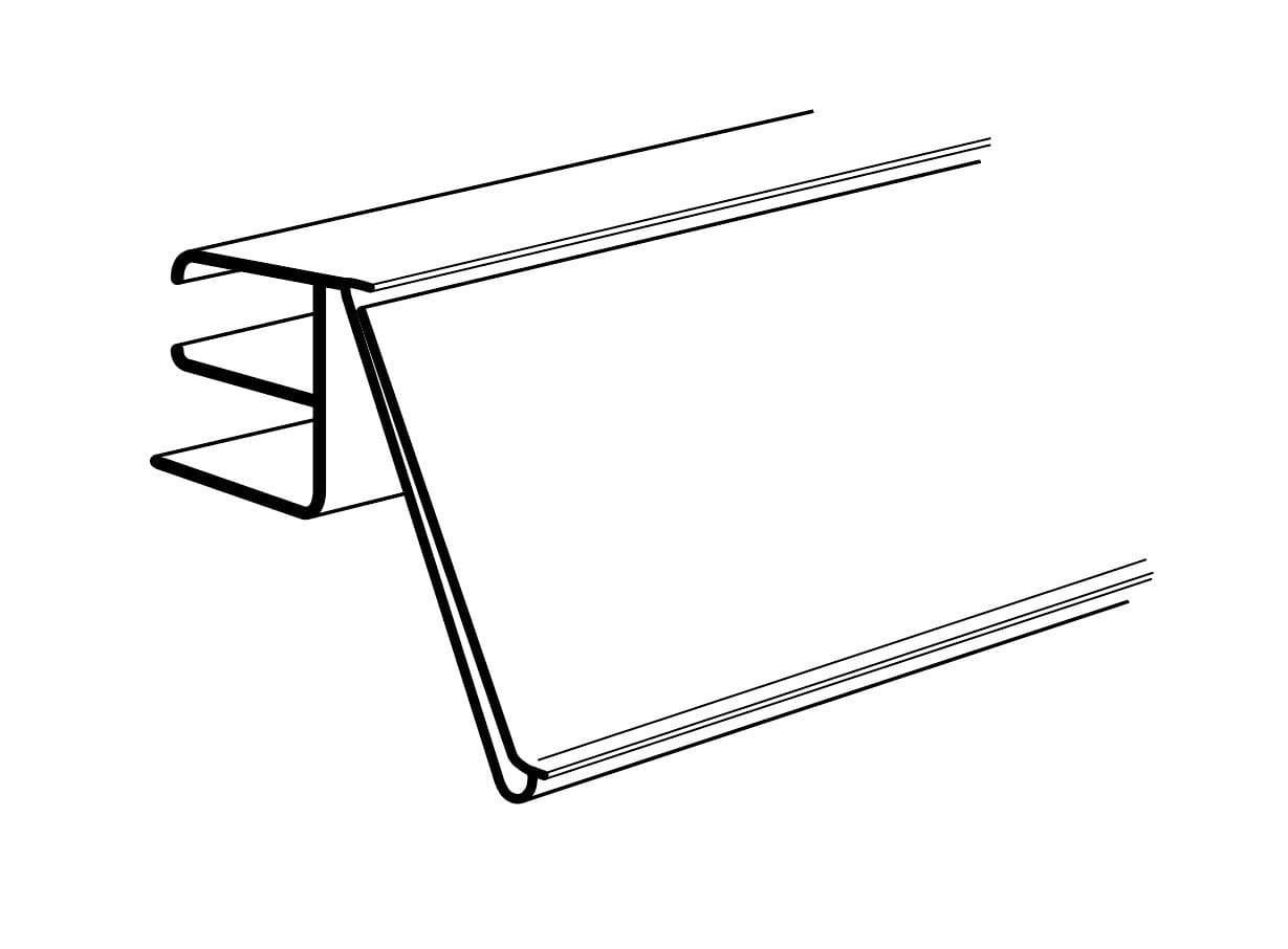 Hyllkantslist SHP 26mm, 25/frp – Skyltmaterial från Butiksprofil