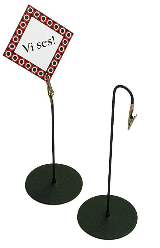 Alli Klämma 20cm Rak Svart 3-pack – Skyltmaterial från Butiksprofil