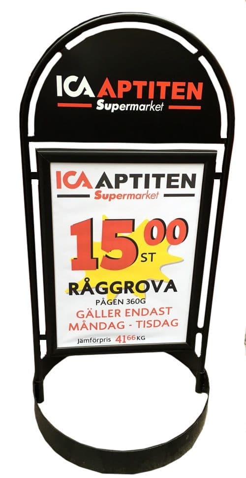 City Safe, 50x70 Svart – Skyltmaterial från Butiksprofil