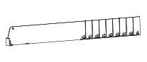 Avdelare Brytbar 285-485 x 60mm – Butiksutrustning från Butiksprofil