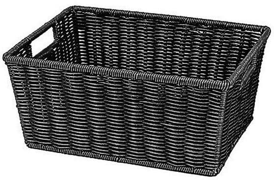 Frukt & Grönt korg Halv, Svart 40x30x18cm – Varuexponering från Butiksprofil