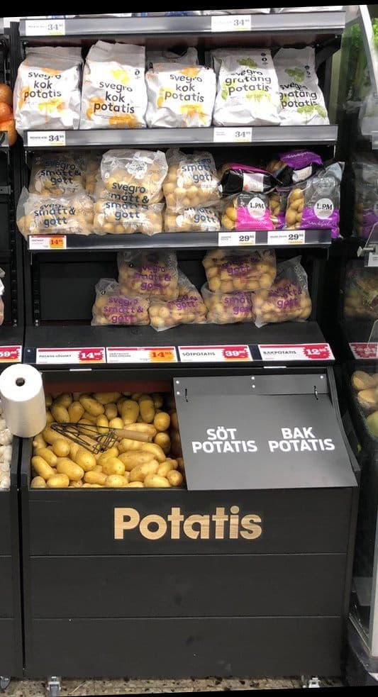 Potatis/Lökexponering, Potatis Mini – Varuexponering från Butiksprofil