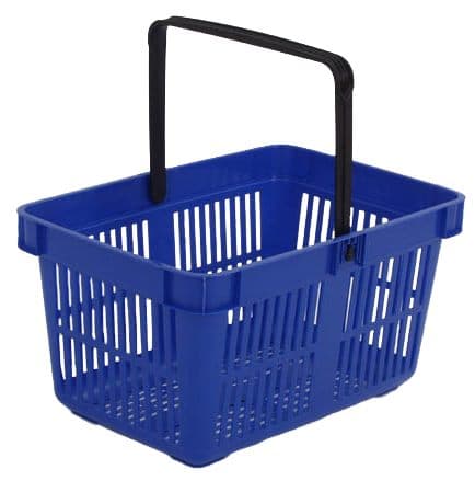 Kundkorg 27 liter blå