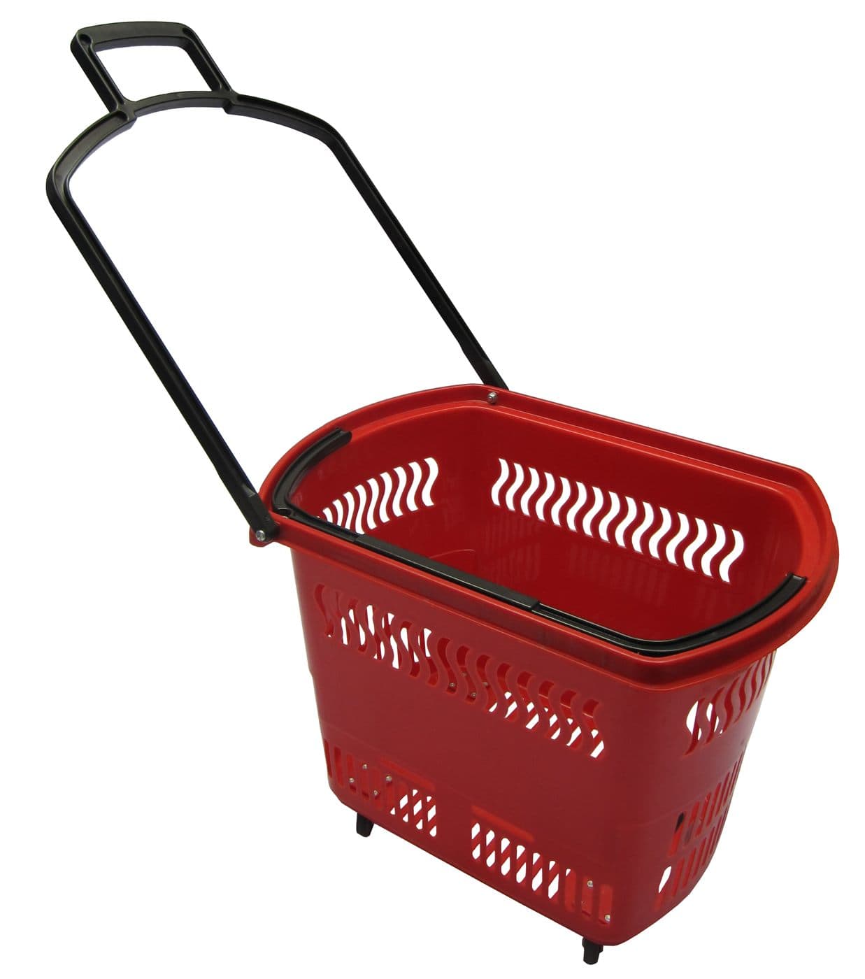 Kundkorg med hjul 45 liter Röd – Kundkorgar & vagnar från Butiksprofil