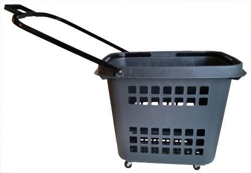 Kundkorg med hjul 80 L Grå – Kundkorgar & vagnar från Butiksprofil