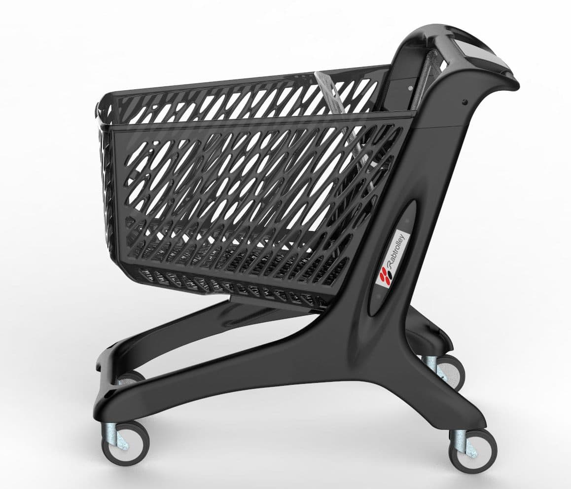 Kundvagn Midi EKO, Svart 160L – Kundkorgar & vagnar från Butiksprofil