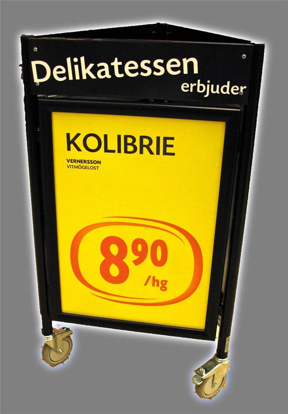 Trippelställ 70x100, Svart – Skyltmaterial från Butiksprofil