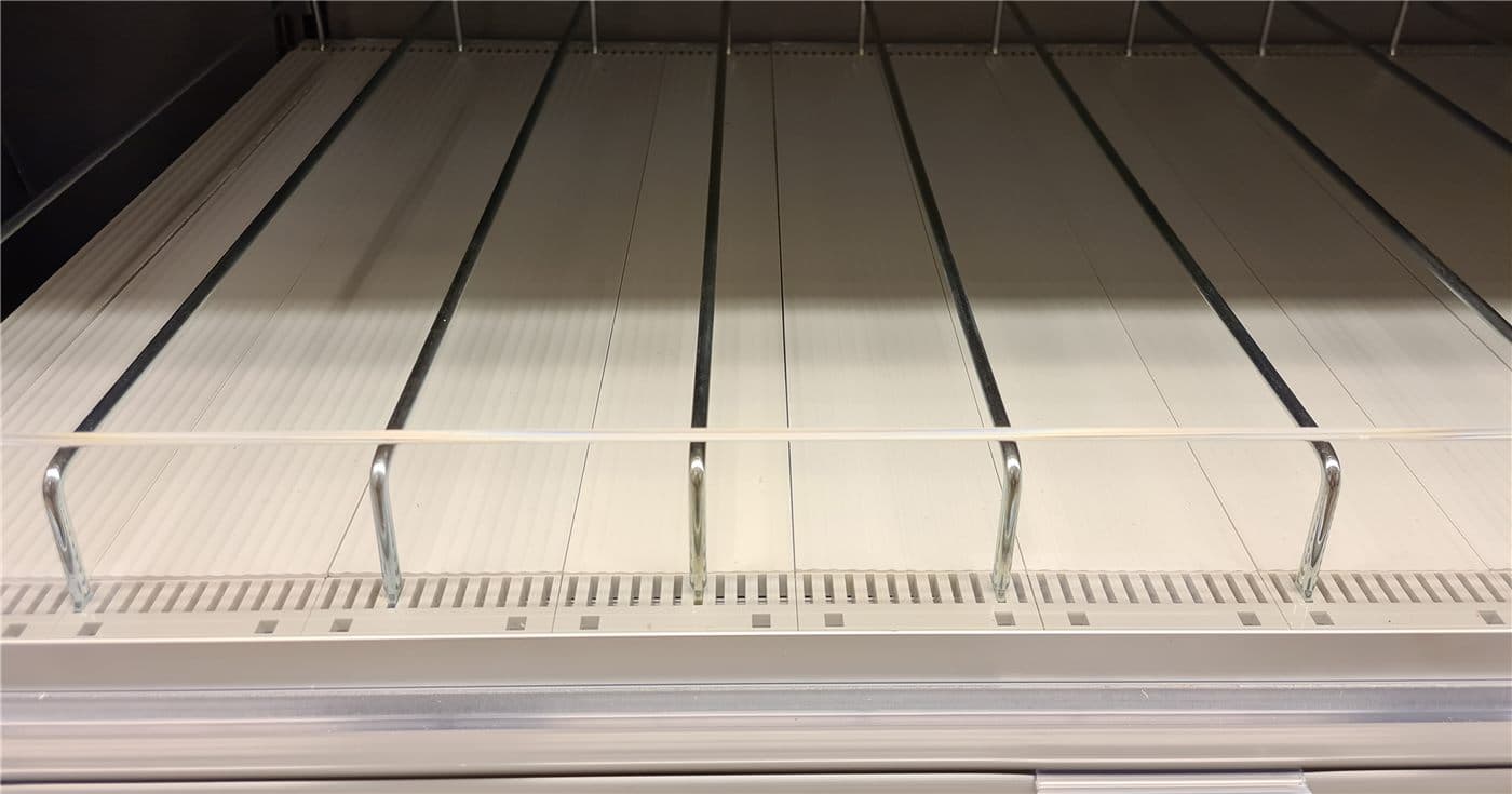 Glidplatta 67x500mm, Ljusgrå – Butiksutrustning från Butiksprofil