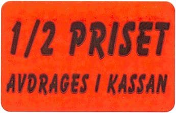 25x36 ½ priset avdr i kassan – Prismärkning från Butiksprofil