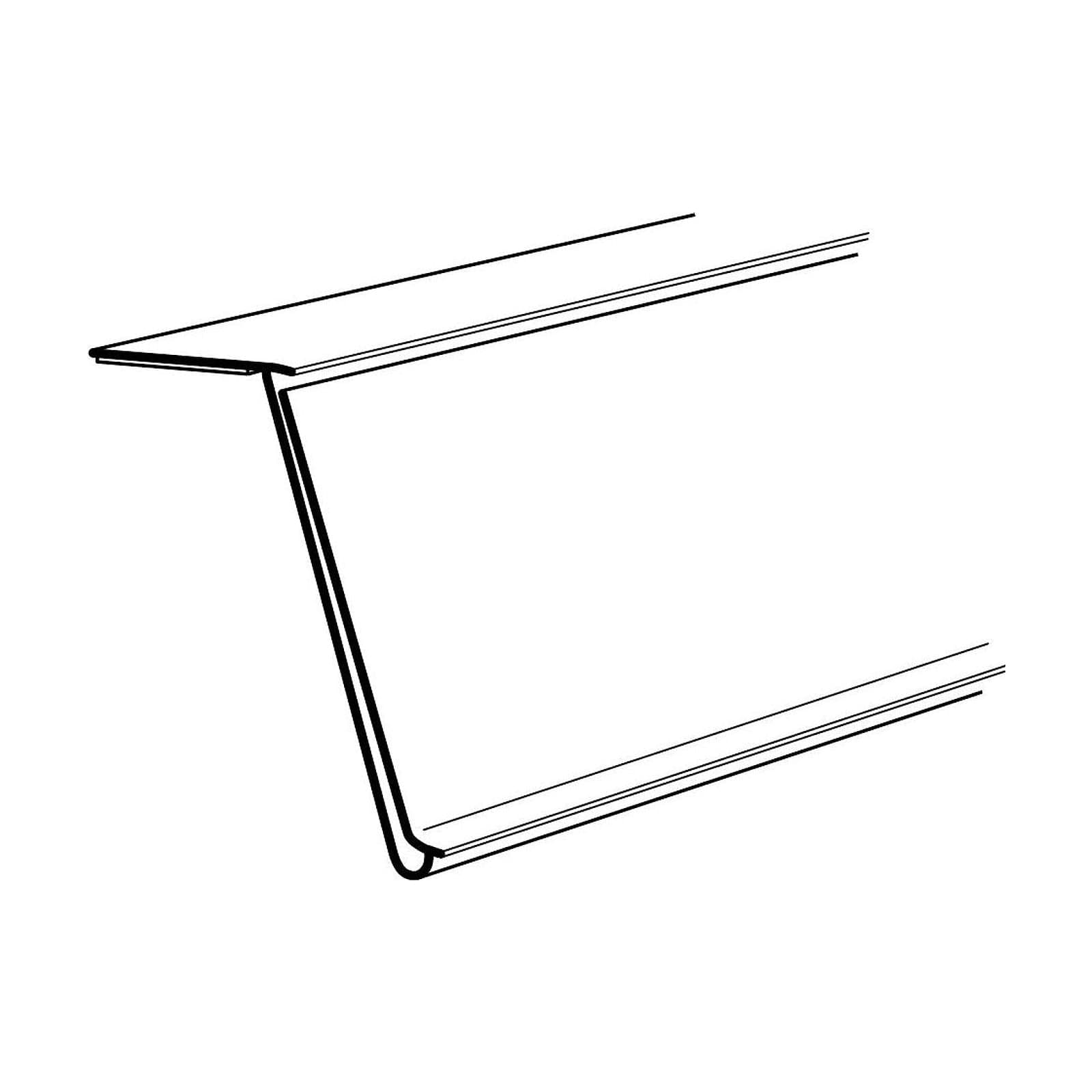 Hyllkantslist SHE 39mm, 50/frp Svart – Skyltmaterial från Butiksprofil