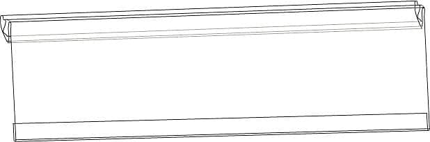 Plastskydd 21x6 transp. ledad, 0,4mm – Skyltmaterial från Butiksprofil