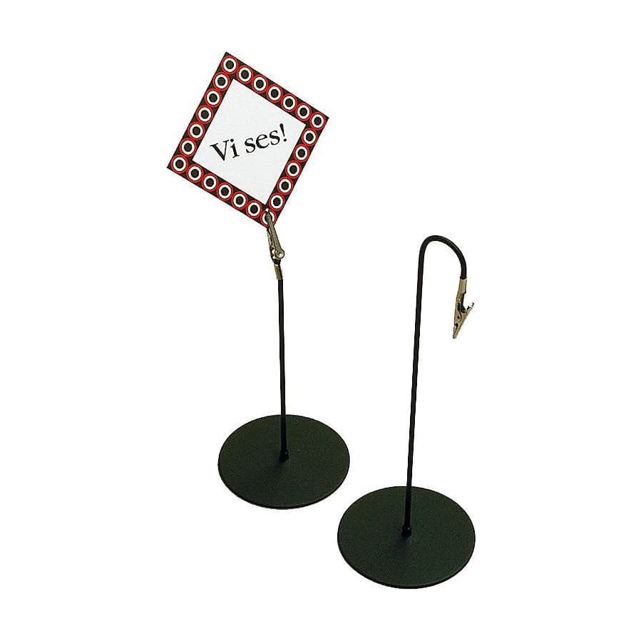 Alli Klämma 20cm Rak Svart 3-pack – Skyltmaterial från Butiksprofil