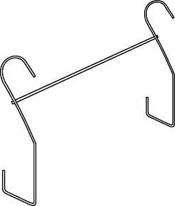 Galge för upphängning av plastficka 37cm – Skyltmaterial från Butiksprofil