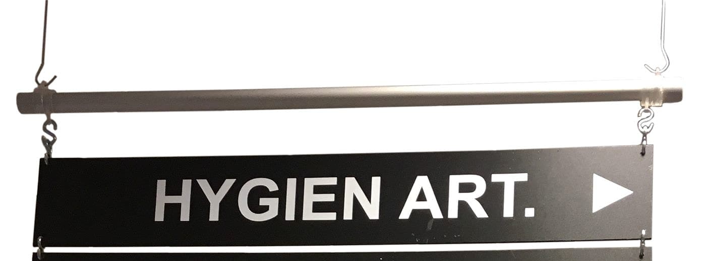 Varugruppsskylt 65x10cm svart – Skyltmaterial från Butiksprofil
