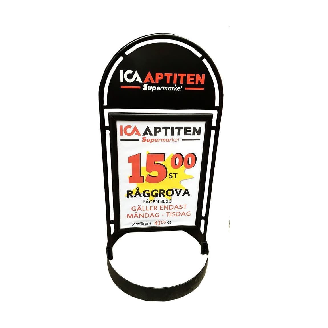 City Safe, 50x70 Svart – Skyltmaterial från Butiksprofil