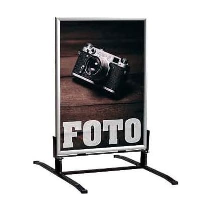 Fjäderställ 70x100 Svart, Hjul – Skyltmaterial från Butiksprofil