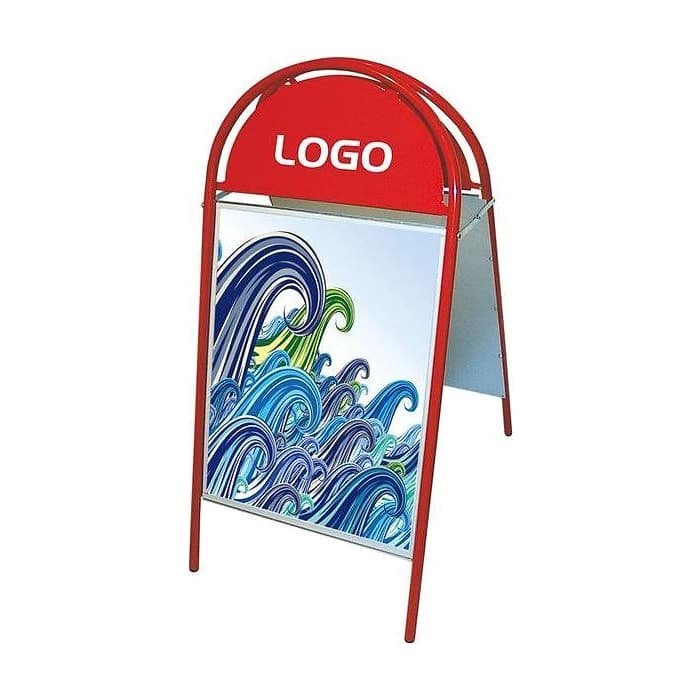 Profilställ 70x100 Röd/Röd – Skyltmaterial från Butiksprofil