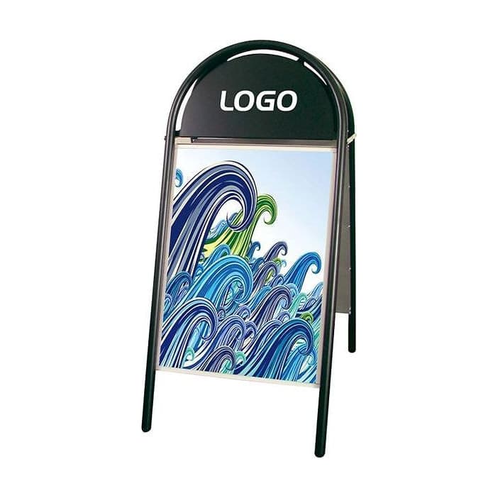 Profilställ 70x100 Svart/Svart – Skyltmaterial från Butiksprofil