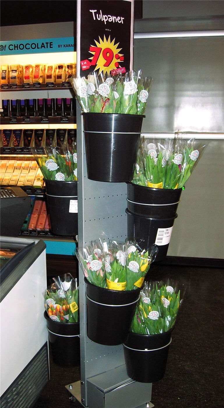 Spjutställ Grå 30x163cm – Varuexponering från Butiksprofil