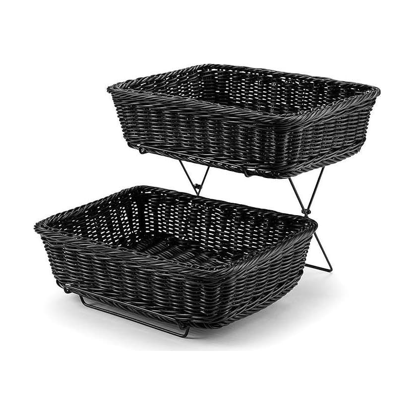 Korgställ med 2st charkkorgar, Svart – Varuexponering från Butiksprofil