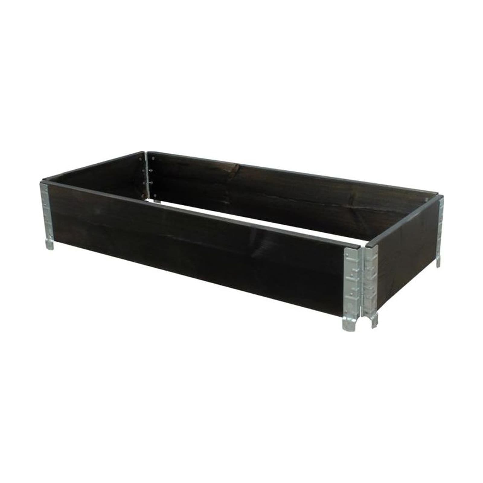 Pallkrage Svart Trä, 120x40cm – Varuexponering från Butiksprofil