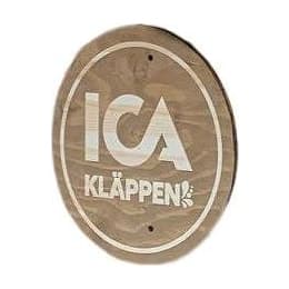 Tryckt skylt rund, 20cm i diameter – Varuexponering från Butiksprofil