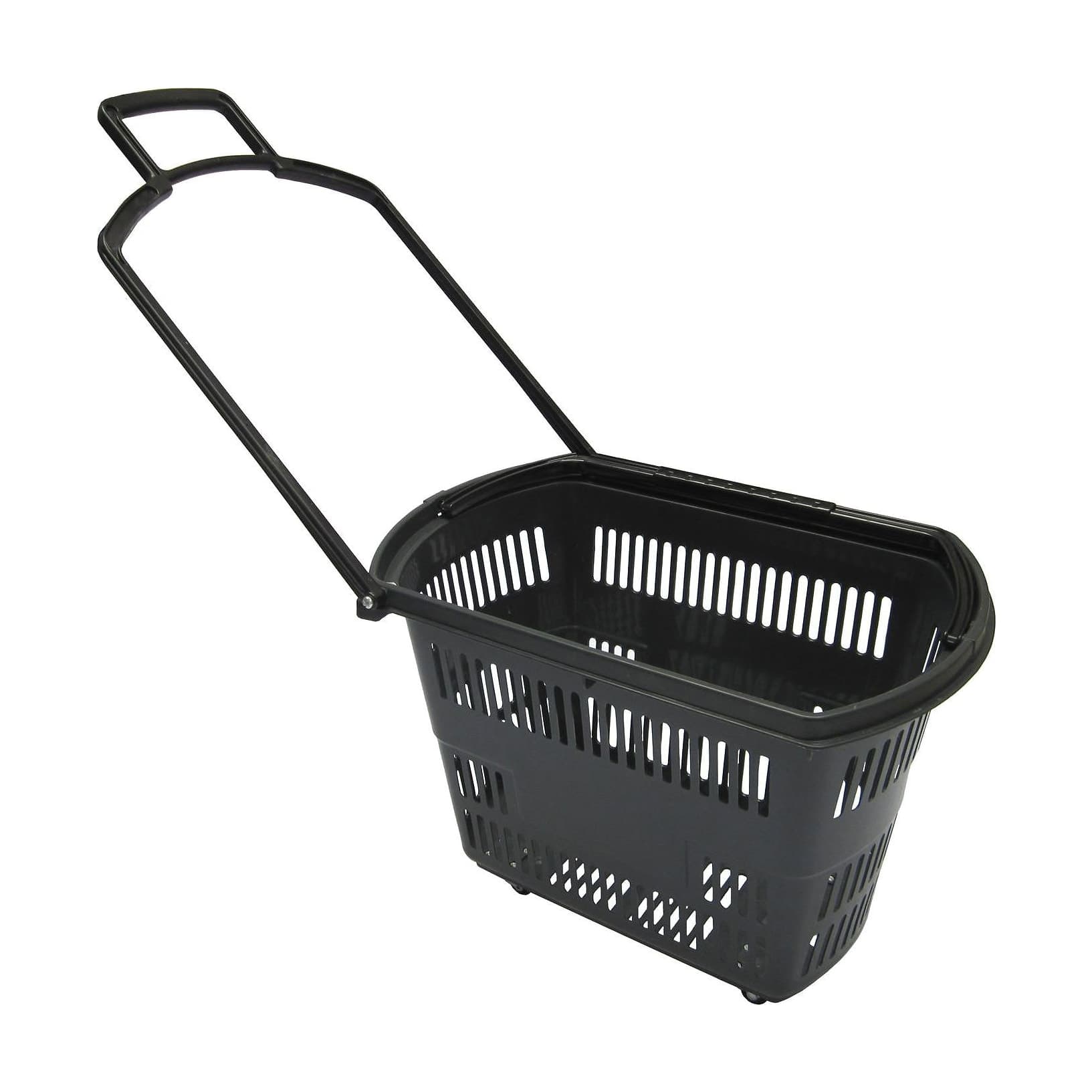 Kundkorg med hjul 45 liter Grå – Kundkorgar & vagnar från Butiksprofil