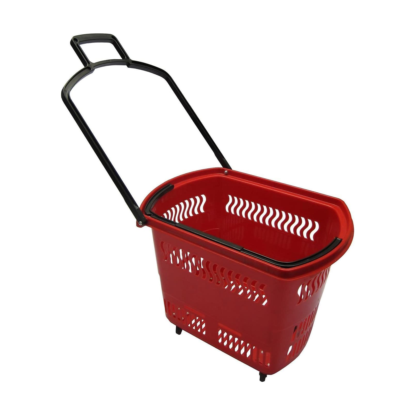 Kundkorg med hjul 45 liter Röd – Kundkorgar & vagnar från Butiksprofil