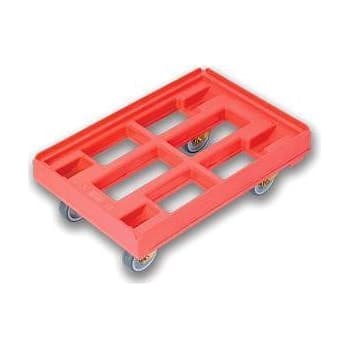 Plasttralla röd "Roll Dolly" – Kundkorgar & vagnar från Butiksprofil