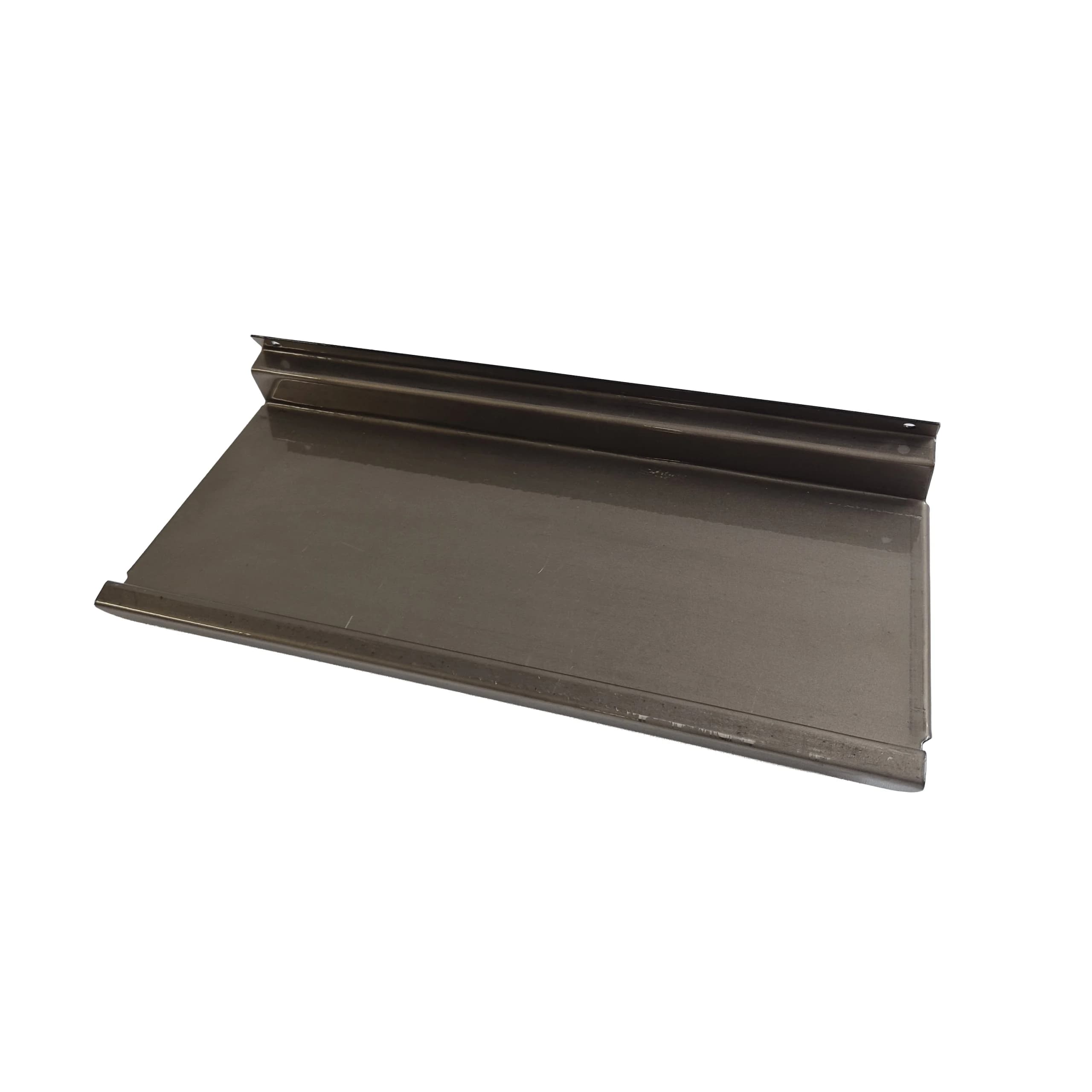 Plåthylla 280x100mm spårpanel, mörk klarlack