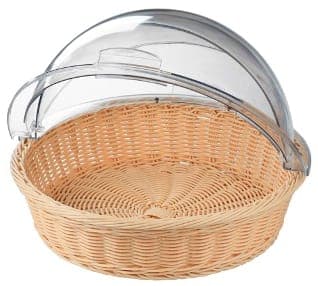 Brödkorg (konstrotting) med Roll Top lock (Ø 40cm), Brun