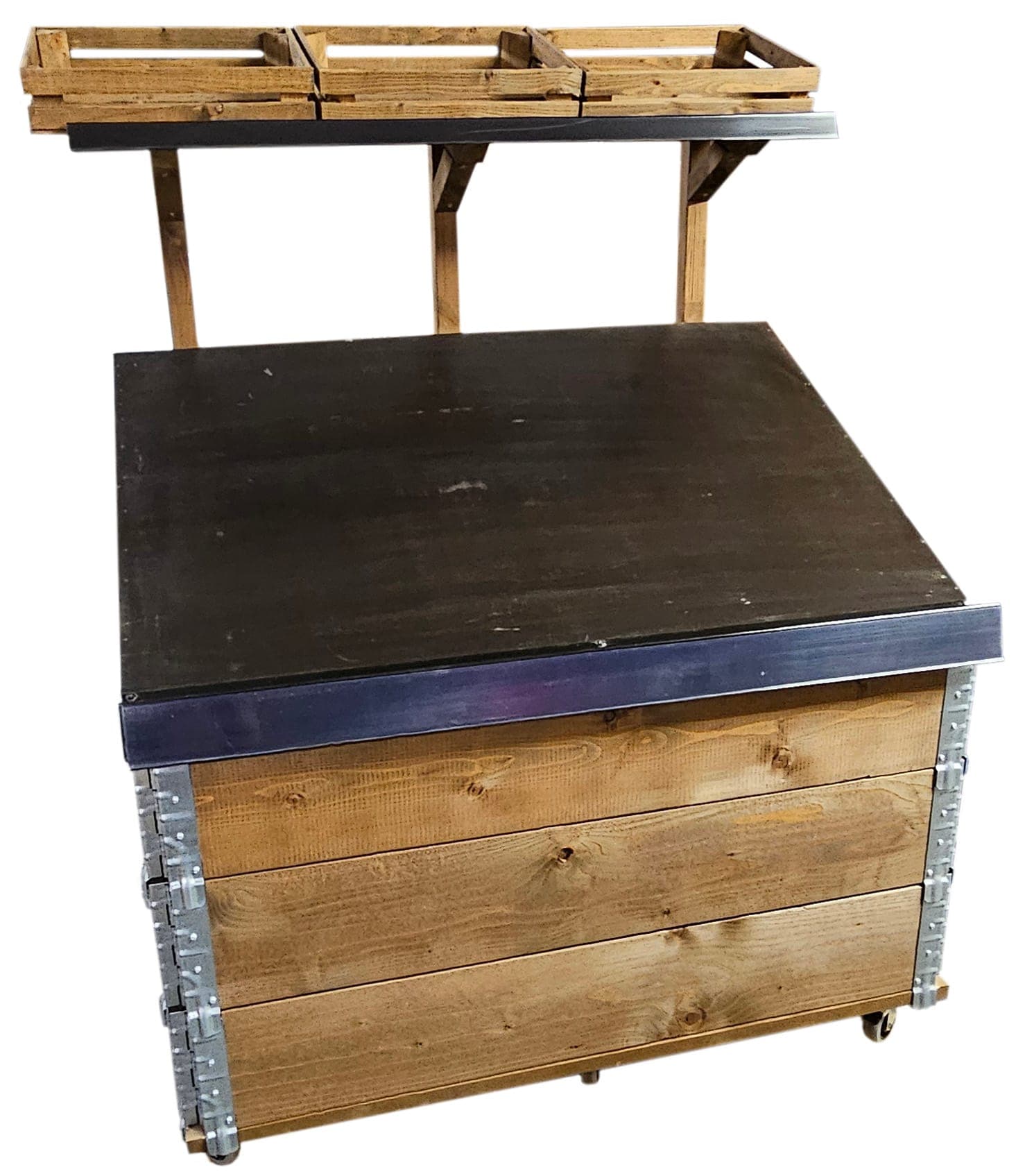 F&G-bord med dubbel lutning, brun