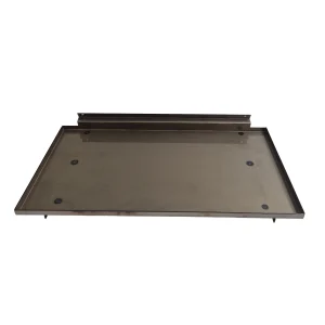 Plåthylla 390x200mm spårpanel, mörk klarlack
